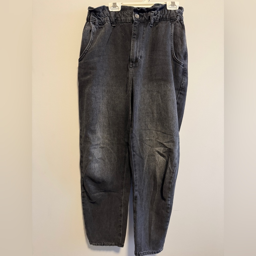 Zara Black Jeans Paper Bag Jeans Size 6